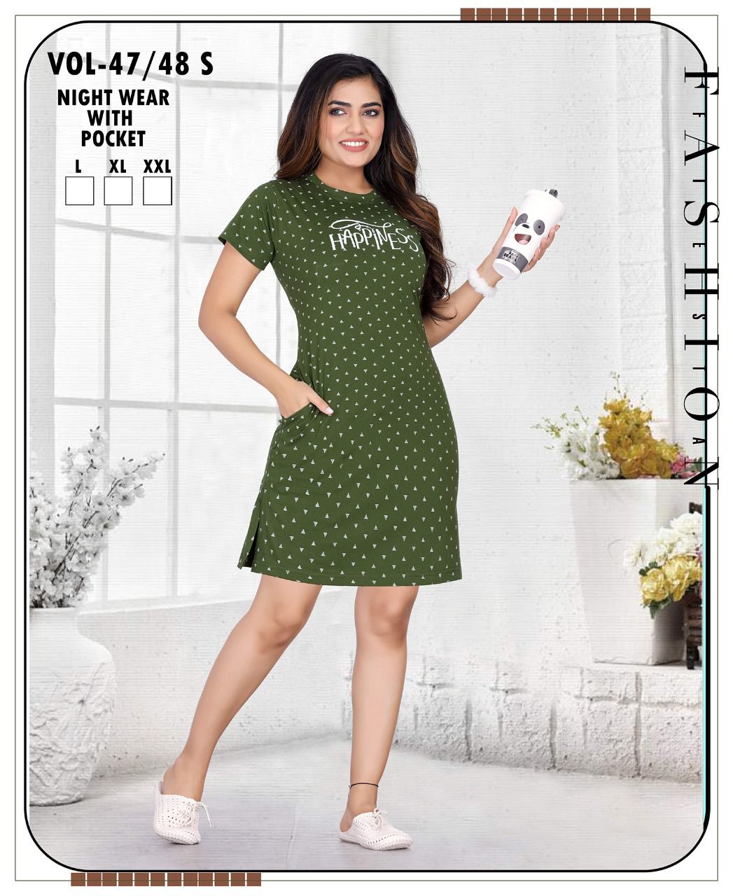 Summer Special 4748 Long Top Fancy Wear Wholesale Night Dress Collection